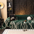 Modern Abstract Floral Sofa Throw Blanket, Decor Furniture Protector for Living Room