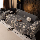 Modern Abstract Floral Sofa Throw Blanket, Decor Furniture Protector for Living Room