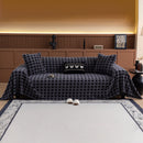 Jacquard Fleece Houndstooth Warm Cozy Couch Cover Blanket Decorative Throws for Sofas