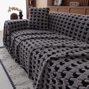 Jacquard Fleece Houndstooth Warm Cozy Couch Cover Blanket Decorative Throws for Sofas