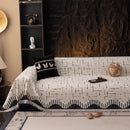 Chenille Sofa Cover Throw Blanket Woven Textured Decorative Furniture Slipcover