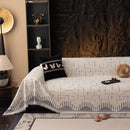 Chenille Sofa Cover Throw Blanket Woven Textured Decorative Furniture Slipcover