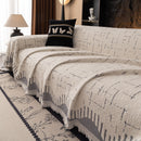 Chenille Sofa Cover Throw Blanket Woven Textured Decorative Furniture Slipcover