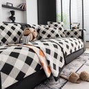 Non-Slip Chenille Sofa Slipcover Modern Geometric Sofa Protector Fits Most Sofas