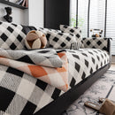 Non-Slip Chenille Sofa Slipcover Modern Geometric Sofa Protector Fits Most Sofas