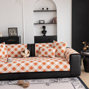 Non-Slip Chenille Sofa Slipcover Modern Geometric Sofa Protector Fits Most Sofas