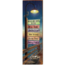 Neuse and Trent Rivers Night Pier Directional | Wall Art Print on Real Wood