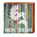 New Bern Mermaid | Wall Art Print on Real Wood