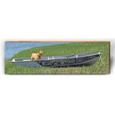 Dog Days on the Boat | Wall Art Print on Real Wood
