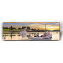 Fishing Vessel Sunset | Wall Art Print on Real Wood