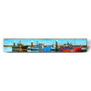 Shrimp Boats at the Dock | Wall Art Print on Real Wood