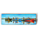 Shrimp Boats at the Dock | Wall Art Print on Real Wood