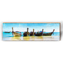 Exotic Longtail Boats | Wall Art Print on Real Wood