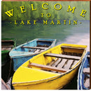 Personalized Paddle Boat Welcome To Wooden Sign | Wall Art Print on Real Wood | Lake Pond River House Home Decor