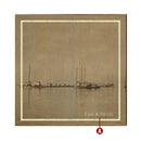 Coastal Vintage Boats On Water Sepia Wood Wall Art Print