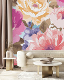 Fashionable Modern Colorful Floral Wallpaper