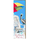 Gulfport, Florida Pelican Umbrella | Wall Art Print on Real Wood