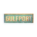 Gulfport Colorful Signs | Wall Art Print on Real Wood