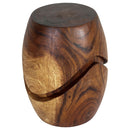 Haussmann Wood Barrel Puzzle stand 14Dx18 in Height 10 in Flats) Walnut Oil