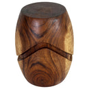 Haussmann Wood Barrel Puzzle stand 14Dx18 in Height 10 in Flats) Walnut Oil