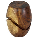Haussmann Wood Barrel Puzzle stand 14Dx18 in Height 10 in Flats) Walnut Oil
