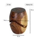 Haussmann Wood Barrel Puzzle stand 14Dx18 in Height 10 in Flats) Walnut Oil
