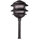 CDPA72 Black 12V AC/DC Aluminum Low Voltage Landscape Lighting 3 Tier Pagoda Path Light