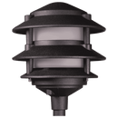 CDPA72 Black 12V AC/DC Aluminum Low Voltage Landscape Lighting 3 Tier Pagoda Path Light