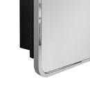 20 x 28 Inch Silver Metal Framed Wall Mount or Recessed Bathroom Medicine Cabinet with Mirror