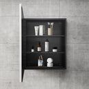 20 x 28 Inch Silver Metal Framed Wall Mount or Recessed Bathroom Medicine Cabinet with Mirror