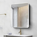 20 x 28 Inch Silver Metal Framed Wall Mount or Recessed Bathroom Medicine Cabinet with Mirror