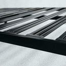 Twin XL Heavy Duty Wide Slat Steel Platform Bed Frame in Black Metal Finish