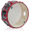 GRIFFIN Snare Drum Birch Wood Shell 14 X 6.5 Inch | Oversize 2.5" Large Vents & Custom Graphic Wrap (Limited Edition) | Red Hardware & Marching Drummers Key for Students & Pros | 8 Metal Tuning Lugs