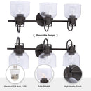 Brighton 3-Light Dark Bronze Dimmable Bathroom Vanity Light