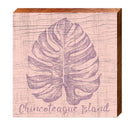 Chincoteague Island Palm Leaf | Wall Art Print on Real Wood