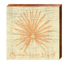 Chincoteague Island Palm Wooden Sign | Wall Art Print on Real Wood