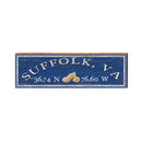 Suffolk, Virginia Peanut Latitude Longitude Sign | Wall Art Print on Real Wood