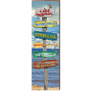 Lake Norman Lake Sailboat Directional | Wall Art Print on Real Wood