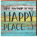 Lake Norman is My Happy Place | Wall Art Print on Real Wood