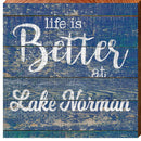 Life is Better at Lake Norman Navy | Wall Art Print on Real Wood