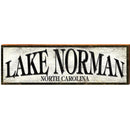 Lake Norman Black & White Sign | Wall Art Print on Real Wood