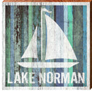 Lake Norman Sailboat |  | Wall Art Print on Real Wood