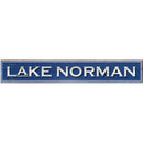 Lake Norman Navy Sign | Wall Art Print on Real Wood