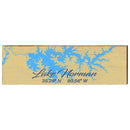 Lake Norman, North Carolina Navigational Styled Map Wall Art Wall Art | Wall Art Print on Real Wood