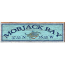 Mobjack Bay Blue Crab Blue Latitude Longitude | Wall Art Print on Real Wood