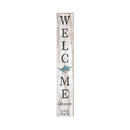 Welcome Blue Crab Gloucester Sign | Wall Art Print on Real Wood