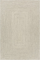 Beige Braided Faux Jute Outdoor Rug