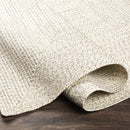 Beige Braided Faux Jute Outdoor Rug