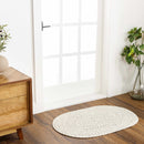 Beige Braided Faux Jute Outdoor Rug
