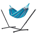 Nautico Anthracite Outdoor Wave - Weather-Resistant Double Hammock with Powder Coated Steel Stand